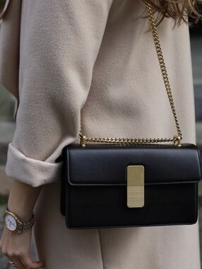 Alma Gold Edition Black Box Leather Bag | Like New